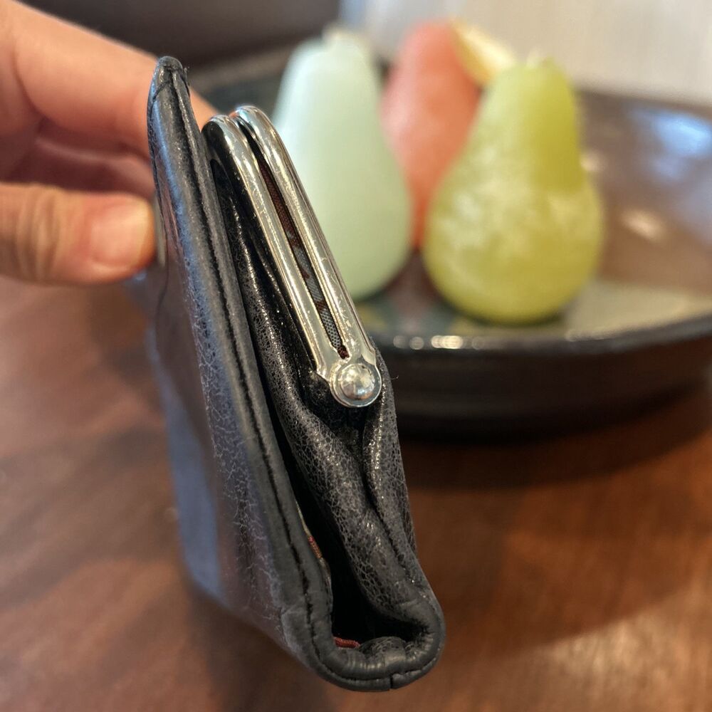 HOBO Black Leather Wallet with Silver Hardware - Picture 7 of 14